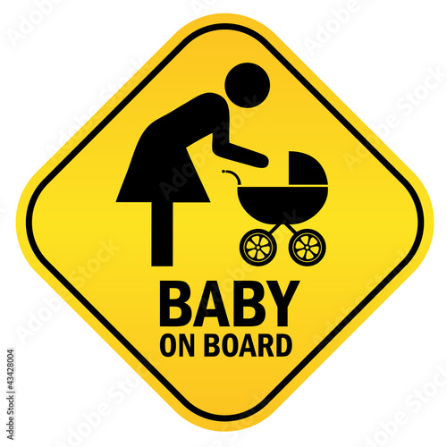 Vector: Baby on board illustration Baby on board illustration