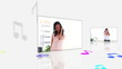 Videos of woman listening music