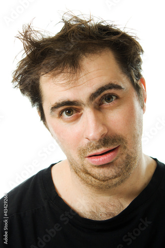 Photo: Hairy tired man Hairy tired man