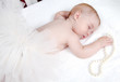 close-up portrait of a beautiful sleeping baby