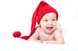 Cute newborn baby in a hat