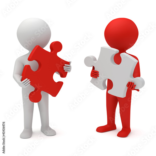 Illustration: Puzzle Teamwork Puzzle Teamwork
