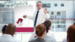Businessman presenting a chart