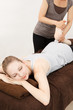 Women undergoing a massage
