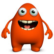 cartoon red alien