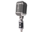 Illustration: 3d Retro microphone. isolated on white with clipping path 3d Retro microphone. isolated on white with clipping path