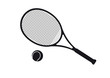 Tennisschläger mit Ball