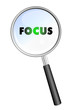 FOCUS MAGNIFYING GLASS cloud sphere ball words