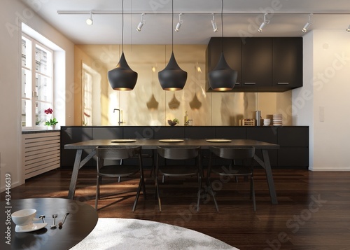 Illustration: Modern Luxury Loft / Apartment Architecture Interior Modern Luxury Loft / Apartment Architecture Interior