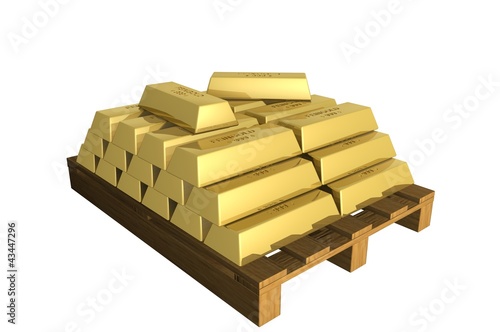 Illustration: Barrengold auf Palette Barrengold auf Palette