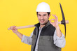 OK from a man with a pickaxe