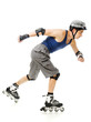 man in roller blades