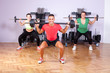 Photo: Small group of young people in aerobics class Small group of young people in aerobics class