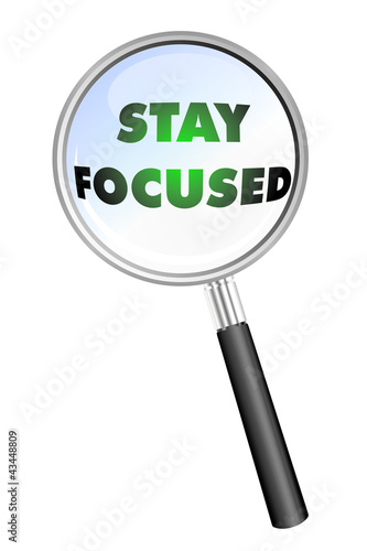 Vector: STAY FOCUSED MAGNIFYING GLASS cloud sphere ball words STAY FOCUSED MAGNIFYING GLASS cloud sphere ball words
