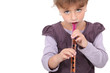 little damsel playing flute