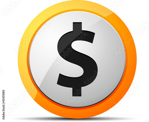 Illustration: Dollar button Dollar button