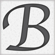 Vektor: großes B mit Buchstaben und Zahlen Hintergrund großes B mit Buchstaben und Zahlen Hintergrund