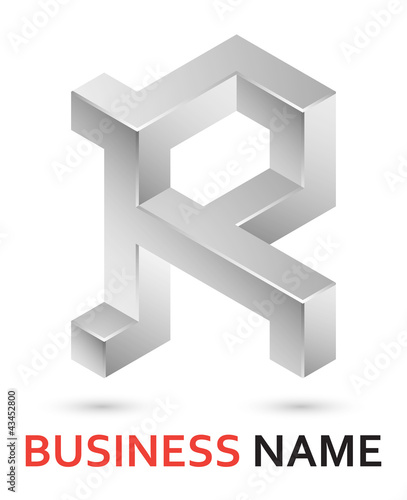 Logo Design Letter on Alphabet Logo Design   Three Dimensional Letter R    Tomo  43452800