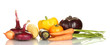 Colorful fresh vegetables isolated on white