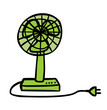 Green Electric Fan