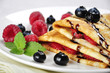 Pancakes with raspberries