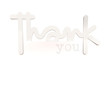 Thank you, paper design element, High-resolution 3d rendering