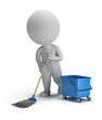 3d small people - sweeper