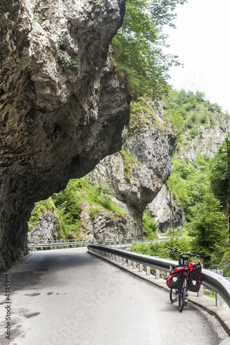 Photo: Gorge in Val Taleggio and bicycle Gorge in Val Taleggio and bicycle
