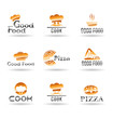 Set of food icons. Design elements for cafe and restaurant.