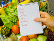 Einkaufsliste im Supermarkt (Deutsch)