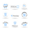 Set of dental icons. Stomatology. Set 1.