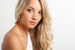Photo: beautiful blonde woman face portrait beautiful blonde woman face portrait