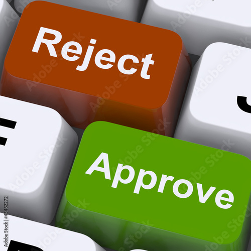 Illustration: Approve Reject Computer Keys Showing Accept Or Decline Approve Reject Computer Keys Showing Accept Or Decline