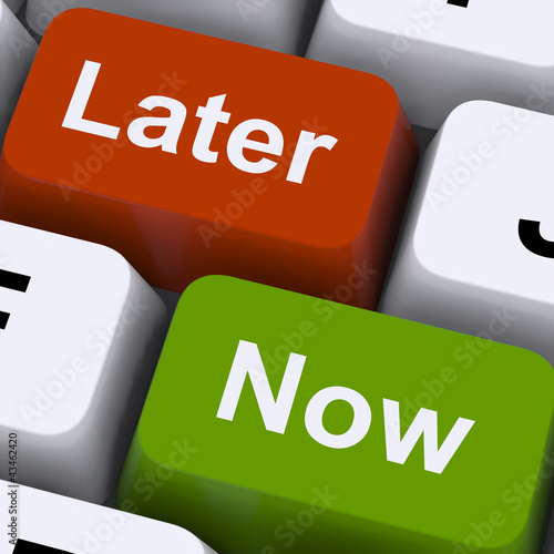 Illustration: Now Or Later Keys Showing Delay Deadlines And Urgency Now Or Later Keys Showing Delay Deadlines And Urgency