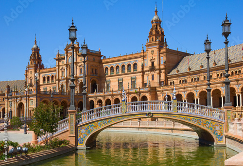 Photo: bridge of Plaza de Espana, Seville, Spain bridge of Plaza de Espana, Seville, Spain