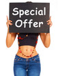 Special Offer Board Shows Discount Bargain Products