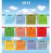 Colorful calendar for 2013
