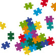 Puzzleteile Hintergrund farbig