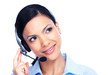 Call center operator business woman.