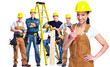 Photo: Group of industrial workers. Group of industrial workers.