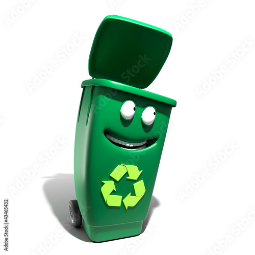 Illustration: Poubelle 3d Poubelle 3d