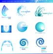 Set of water design elements