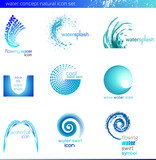Set of water design elements