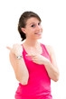 young woman looking at her watch