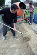 Photo: Men mixing cement Men mixing cement
