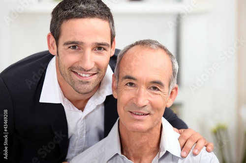 Photo: portrait of father and son portrait of father and son