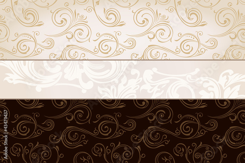 Vector: Vector vintage background. Gift wrap. Floral ornaments Vector vintage background. Gift wrap. Floral ornaments