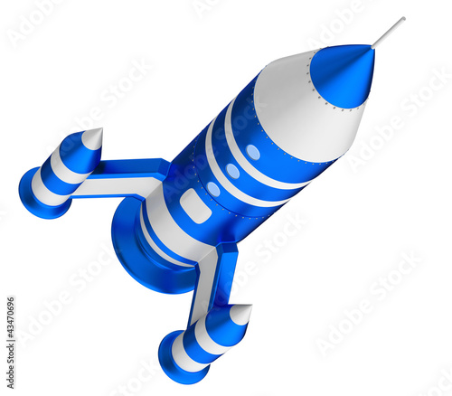 Illustration: Space Rocket isolated on white background Space Rocket isolated on white background