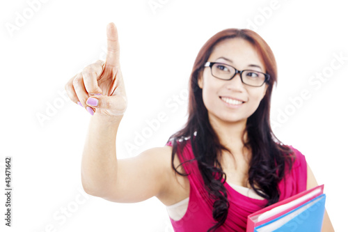 Foto: Touching something on copyspace Touching something on copyspace