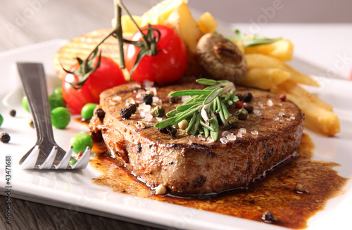 Photo: Grilled beef steak Grilled beef steak